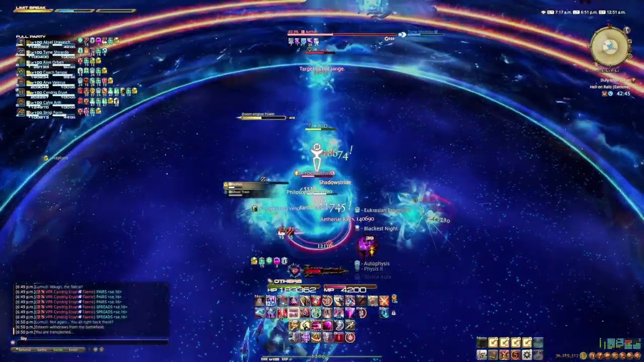 [FFXIV] Hell on Rails (Extreme) Clear - DRK OT POV