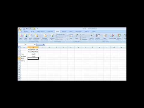 Data Validation in Excel 2007
