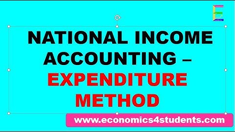 National Income Accounting ( part 10)|EXPENDITURE METHOD  of Measuring National Income