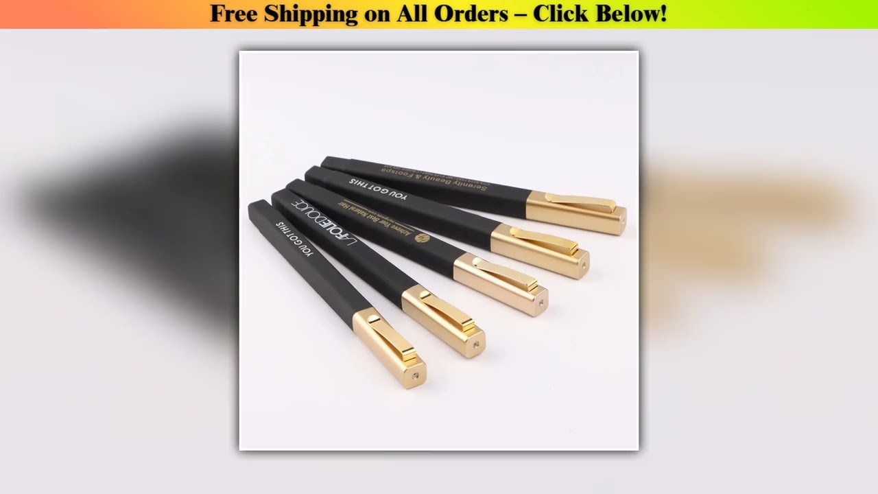 100pcs Free Custom Logo Square Ballpoint Pens ABS Material for Promotional Advertising Gift Pen