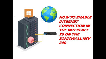 HOW TO ENABLE INTERNET CONNECTION IN THE INTERFACE X0 ON THE  SONICWALL NSV 200