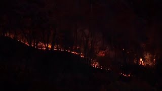 Wind and dropping temps cause flareups as crews continue battling Hawthorne Fire