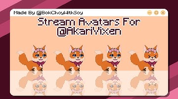 Aseprite - Animated Pixel Flower Fox Stream Avatars Time Lapse