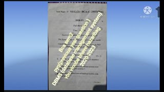 Bca  sem2 pyq(previous year question ) DBMS (database management system) vbu vinoba bhave university