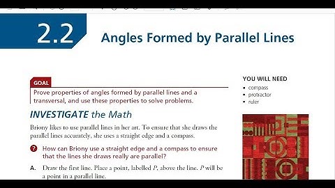 FM 20 2.2 Angles Formed by Parallel Lines