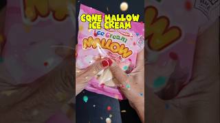 ASMR Cone Mallow Snack #asmr#asmrsound#seaweed#candy#satisfying #choco#snack#mallow#cone #pink
