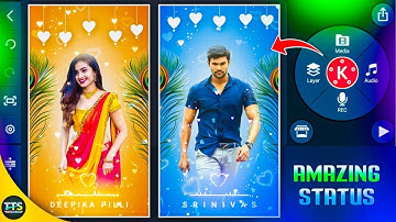 Full screen colorful background status video editing in kinemaster