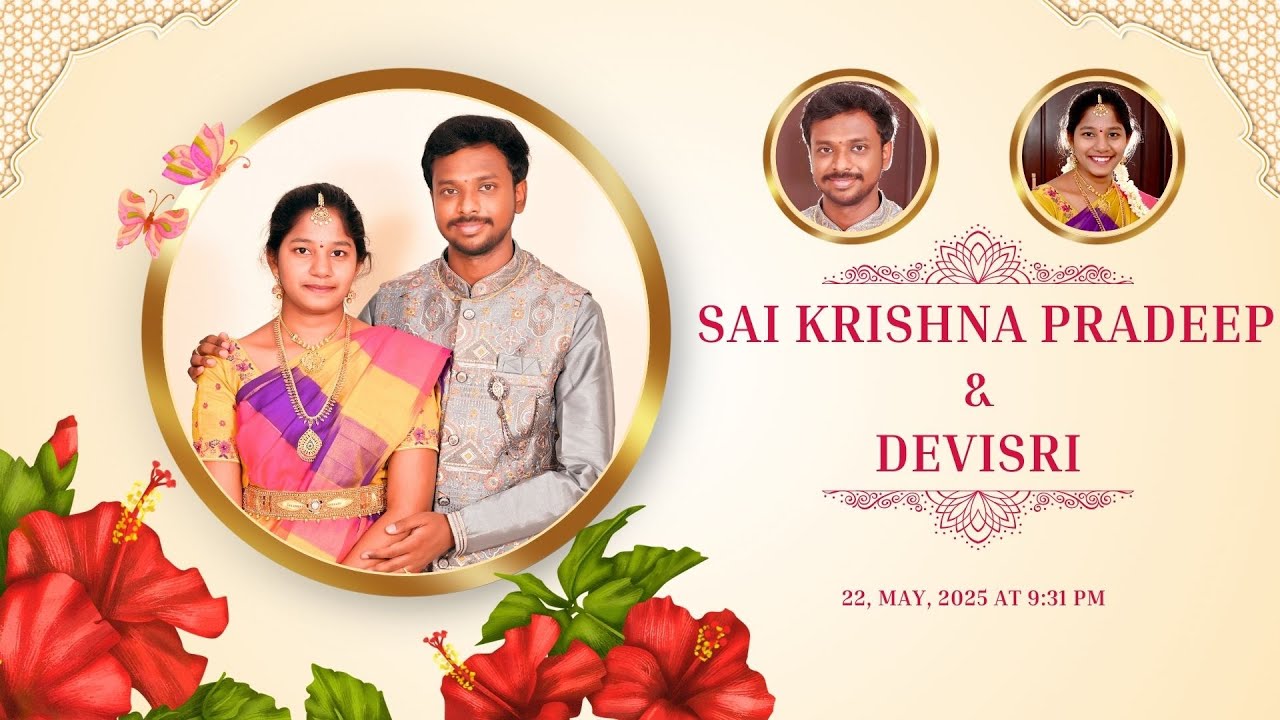 SAI KRISHNA PRADEEP WEDS DEVISRI | on 22, May 2025 at 9:31 PM (IST)