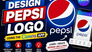 How to Design Pepsi Logo using the canva app 
