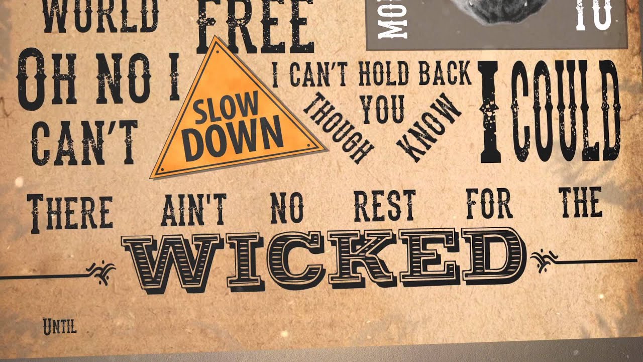 Cage The Elephant - Ain't no rest for the wicked Kinetic Typography - ...