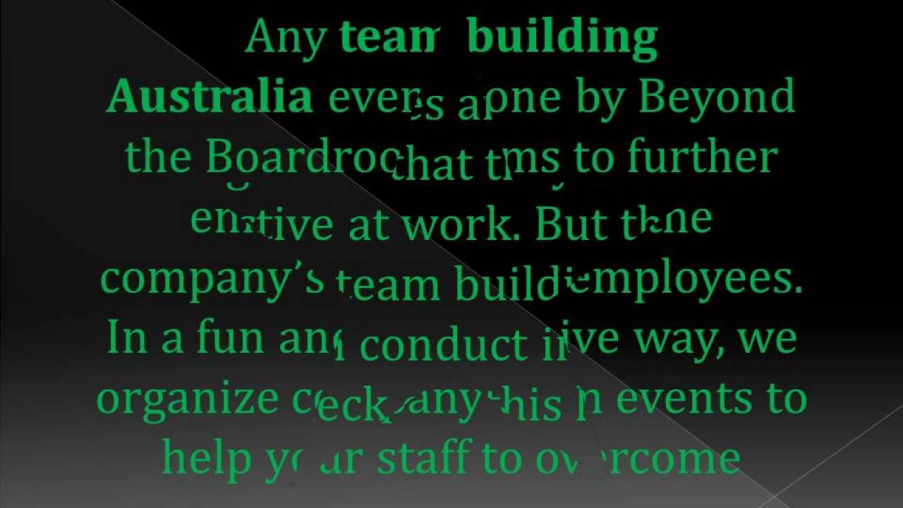 Team Building Australia: Team Building Activities Games