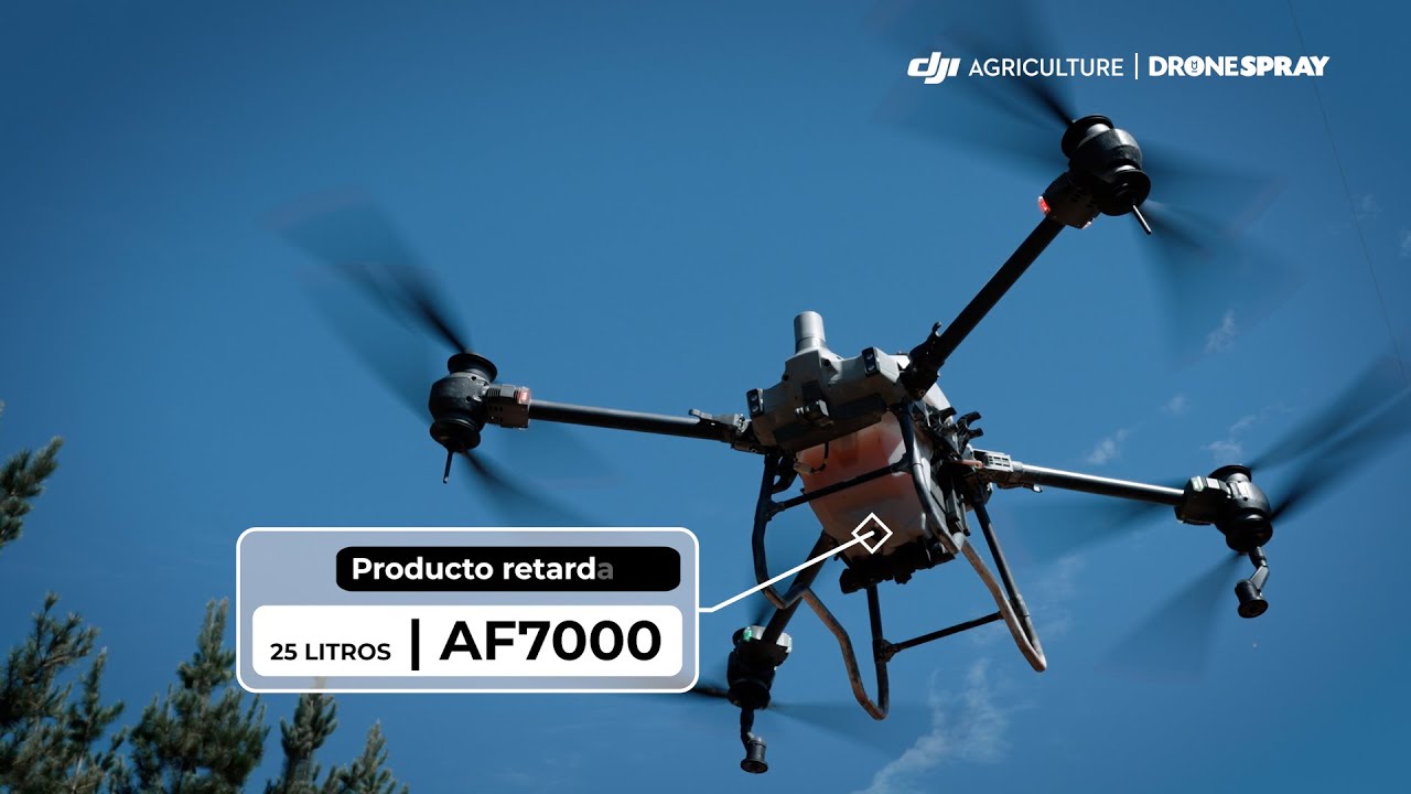 DJI AGRAS aplica retardante de fuego (Case Study)