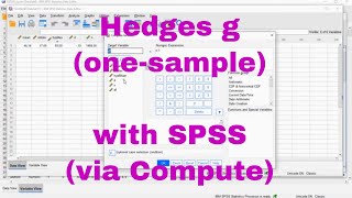 Celebrity SPSS - Hedges g (one sample) - via Compute Profile