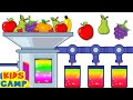 Learn Colors For Kids With Fruit Juice Factory Best Learning Videos For Toddlers Kidscamp