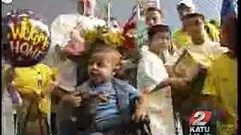 Iraqi boy can't get new prosthetic leg