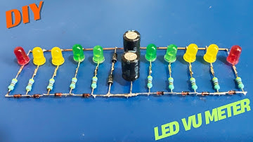 DIY LED VU METER WITHOUT TRANSISTOR AND IC