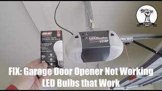 Garage Door Opener Working Intermittently - LED Bulb Culprit