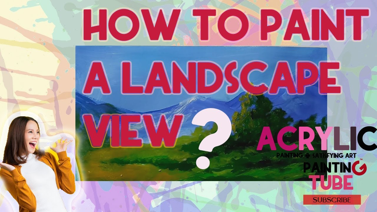 How to paint a Acrylic Landscape Painting easily - (Beginner to ...