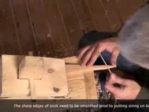 Making Wood Arrows (Birch shafts, Self nocks) 