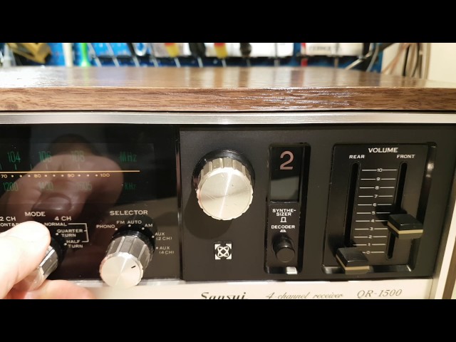 SANSUI QR-1500 receiver 4channnel test - YouTube