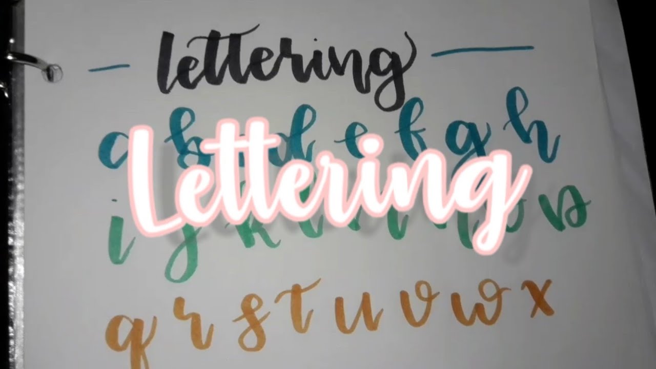 Abecedario en lettering - YouTube