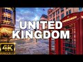 FLYING OVER UNITED KINGDOM (4K UHD) - AMAZING BEAUTIFUL SCENERY &amp; RELAXING MUSIC