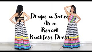 Saree D As A Resort Dress No Cut No Sew Neelam Sehtya