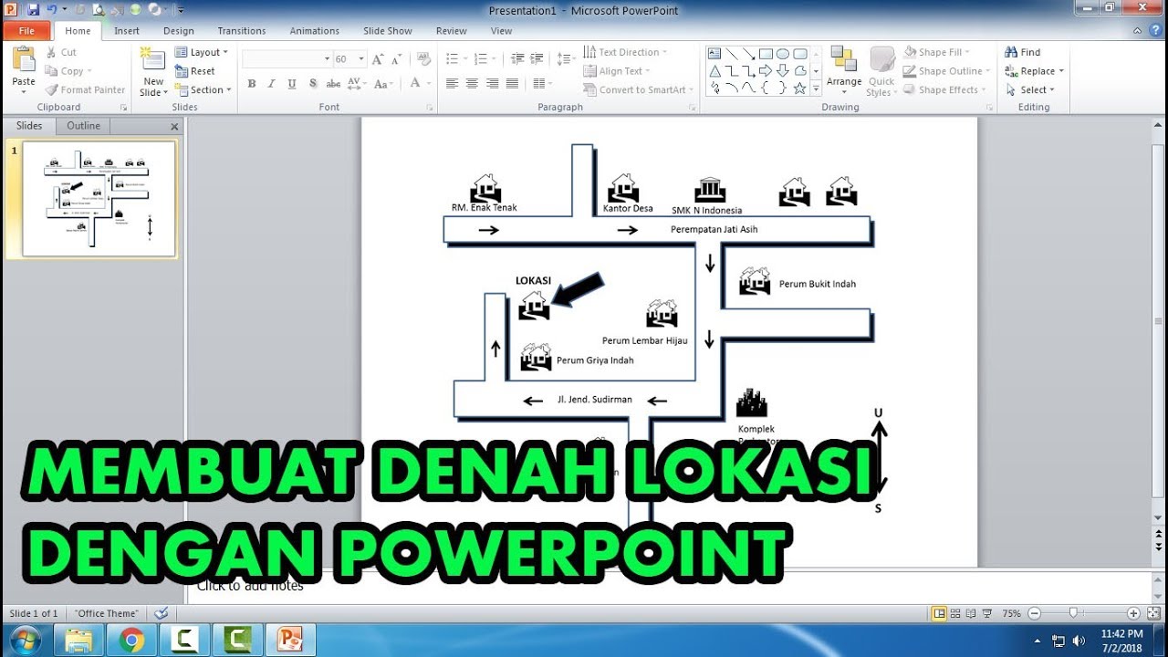 Cara Membuat Denah Lokasi dengan Microsoft Word - YouTube - Cara Buat Denah Lokasi Di Word