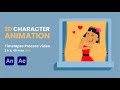 2d animation timelapse  how i animate a character