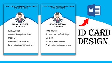 Id card Template || id Card design in ms word || how to make id card  || printable id Card design ||