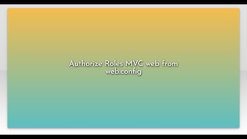 Authorize Roles MVC web from web.config
