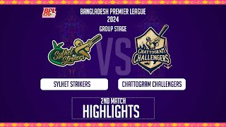 Chattogram Challengers vs Sylhet Strikers | 2nd Match | Highlights | Season 10 | BPL 2024 image