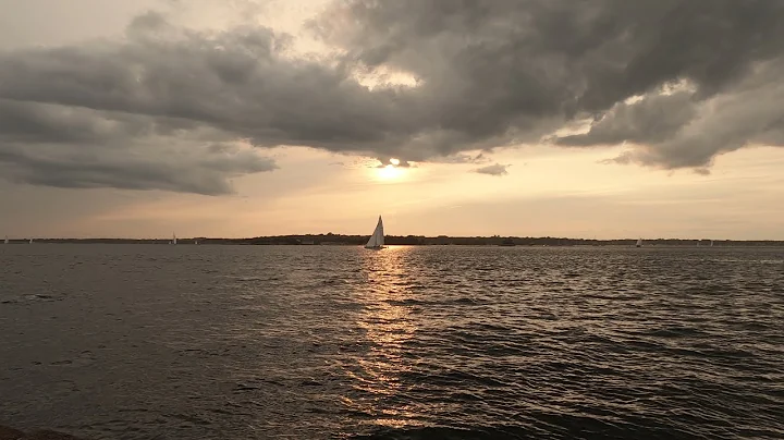 Sailing at sunset Newport RI