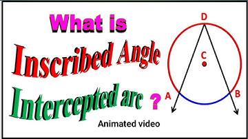 Inscribed angle and intercepted arc | circle | class 10th | Geometry | animated video