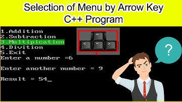 Menu Selection by Arrow Key | Selective Menu Program | Navigation Menu using function in c++