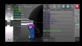 CNC Turning Simulator on android with 3 tool program (Diameter, Groove & Threading) screenshot 5