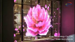 Transparent Led Display HD Glass Curtain LED Wall Advertisement LED transparent screen for showcase