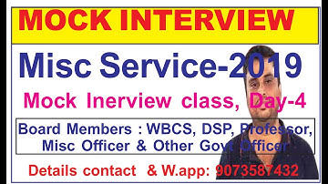Misc Service 2019 Mock Interview