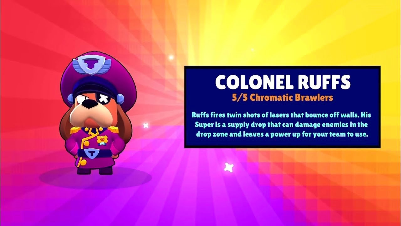 Nouveau Brawler Colonel Medor 1vs1 Tous Les Brawlers De Brawl Stars Mise A Jour Brawlpass Saison 5 Youtube - coloriage brawl stars legendaire en couleur