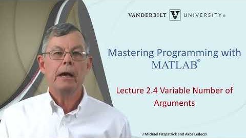 Mastering Programming with MATLAB: (4) Variable Number of Arguments