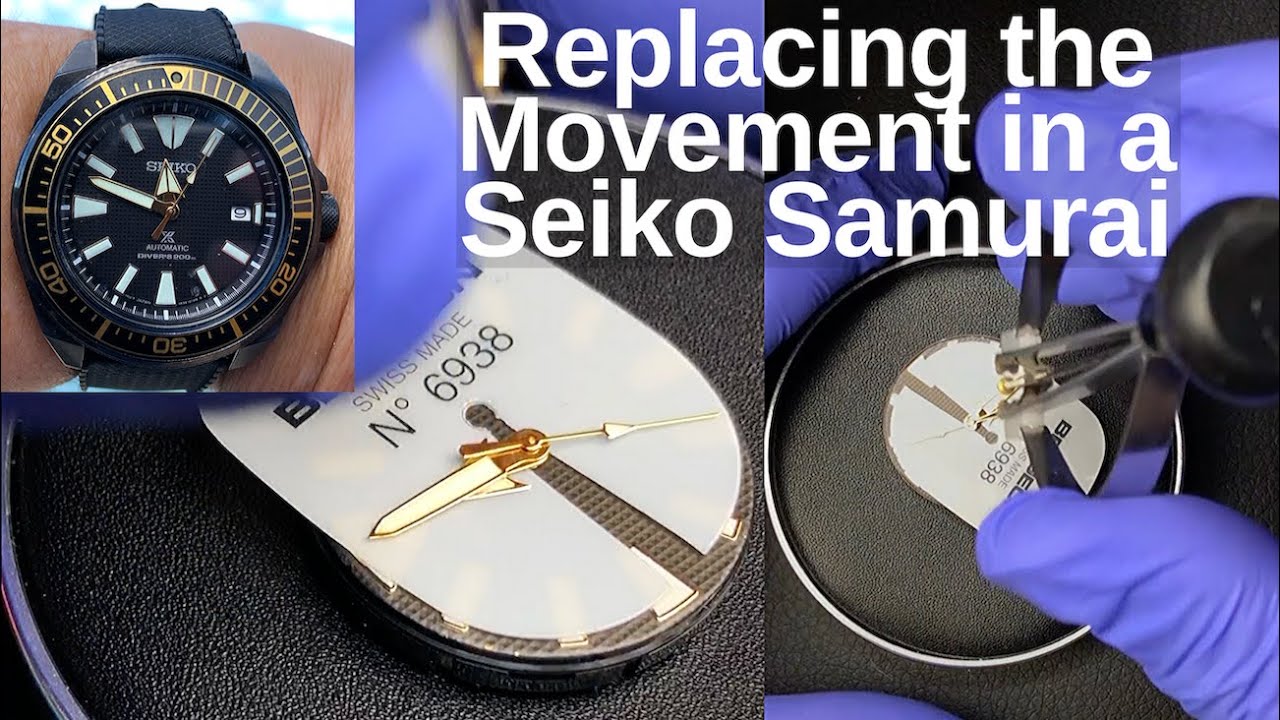 Replacing the 4R35 Movement in a Seiko Samurai P1 – Watch repair - YouTube