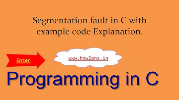 Segmentation fault in C with example code Explanation