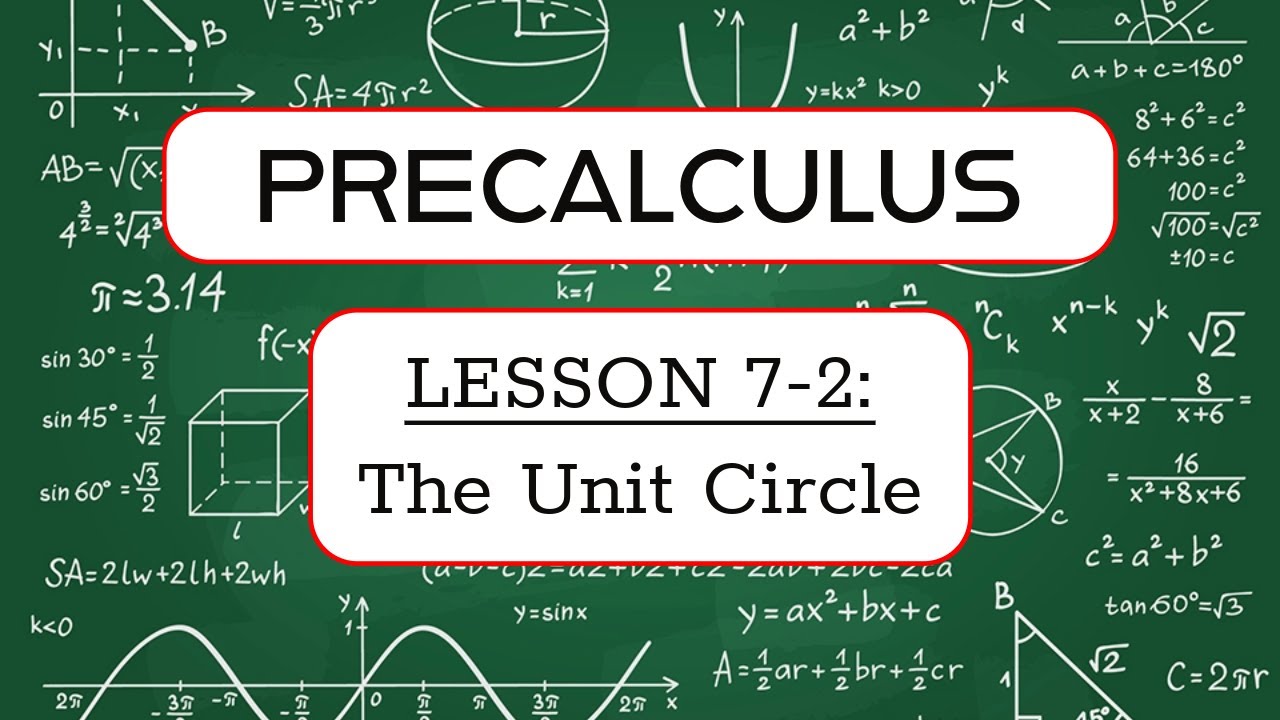 precalculus | lesson 7-2 | the unit circle - YouTube