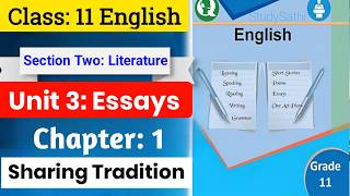 Class 11 English Unit 2 Poems | Chapter 6 Sharing Tradition Exercise