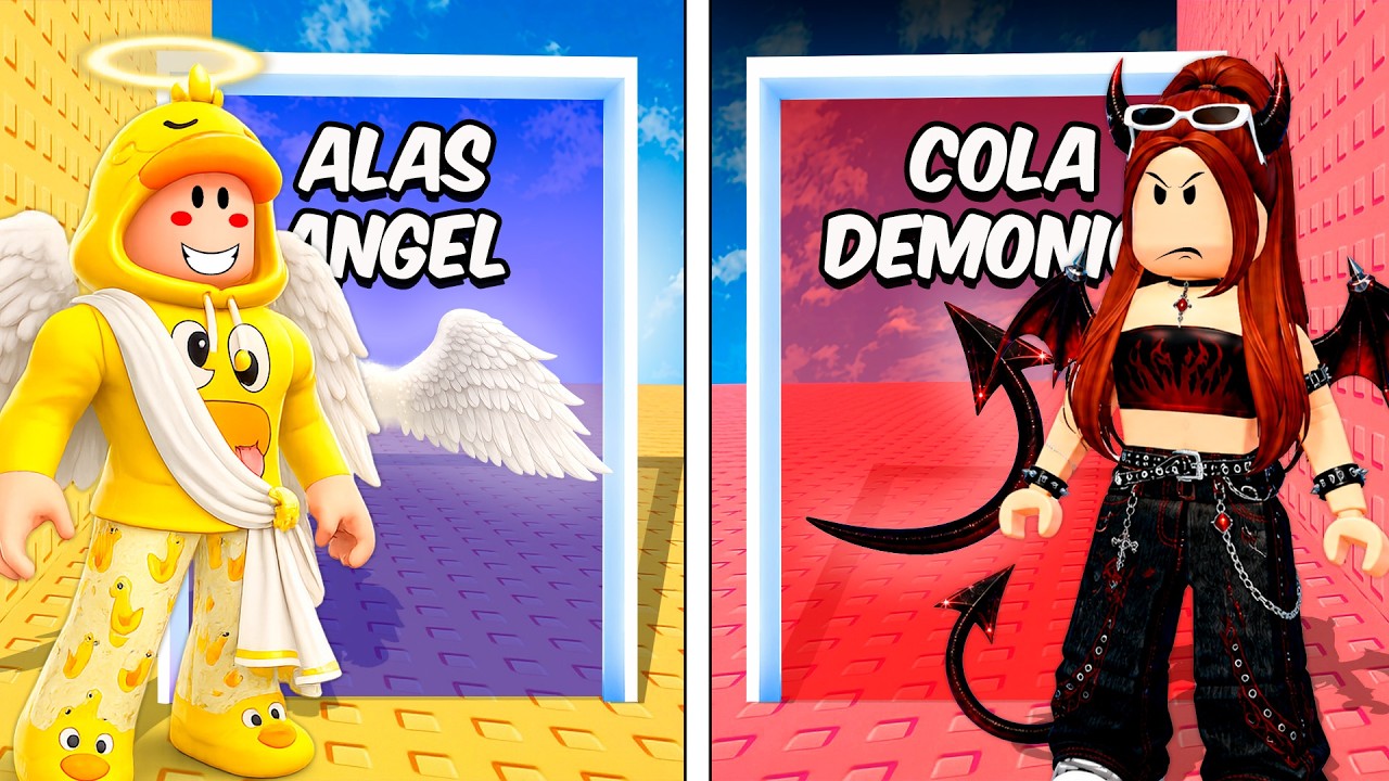 JUGAMOS la TORRE TROLL de QUE PREFIERES VERSIÓN ÁNGEL vs DEMONIO en Roblox