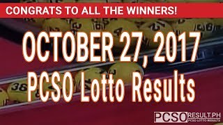 PCSO Lotto Results Today October 27, 2017 (6/58, 6/45, 4D, Swertres & EZ2)