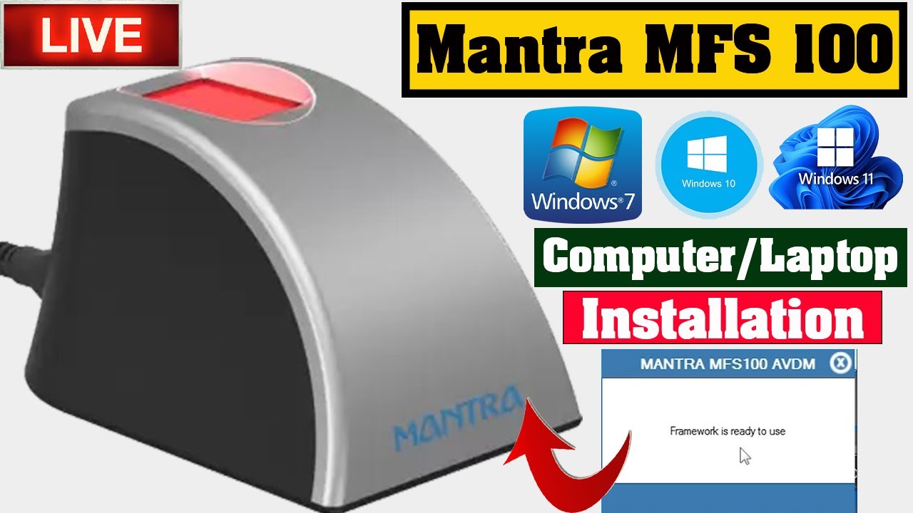 Mantra MFS100 Device Rd Service Installation in PC | Mantra Fingerprint ...