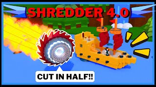 Destructive Shredder Drone 4.0 Cuts Builds In Half In Build A Boat For Treasure Roblox
