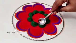 Small Colourful Rangoli Design For Festival | Simple Diwali Rangoli 2022 | Deepawali kolam |🧚Rangoli screenshot 4