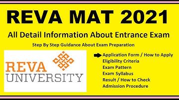 REVA MAT 2021 - Notification, Dates, Application, Eligibility, Admit Card, Pattern, Syllabus, Result